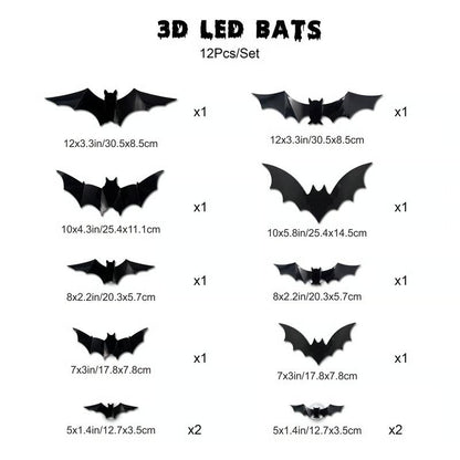 LumiBats – 3D LED Halloween bats for glowing spooky décor