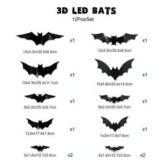 LumiBats – 3D LED Halloween bats for glowing spooky décor