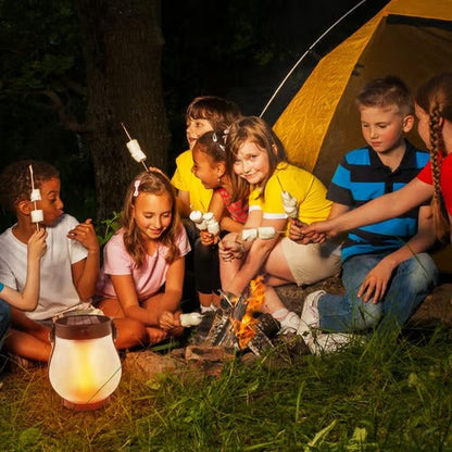 GlanzFlamme – Solar-Flackerlaterne mit zwei Lademodi