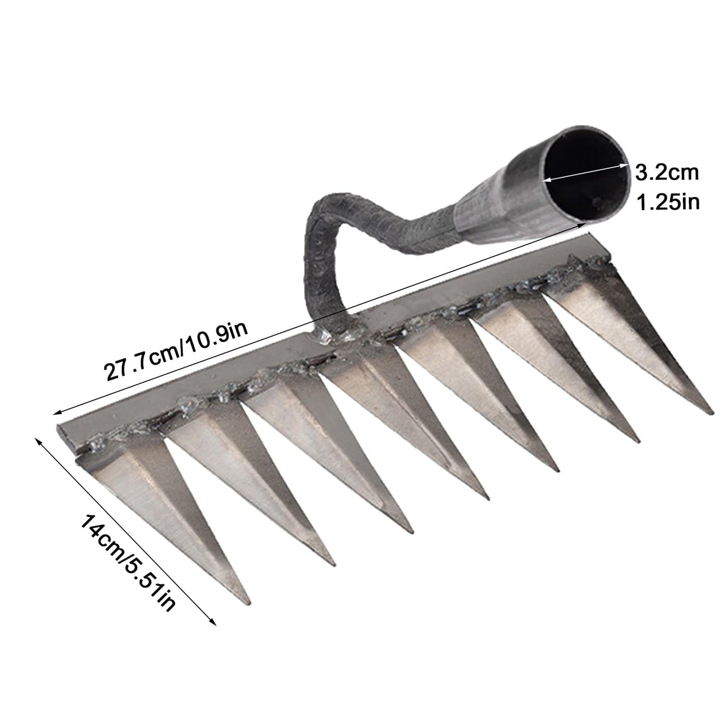 GardenPro – Stahl Unkrautentferner mit Scharfen Zähnen für Effektives Unkrautjäten