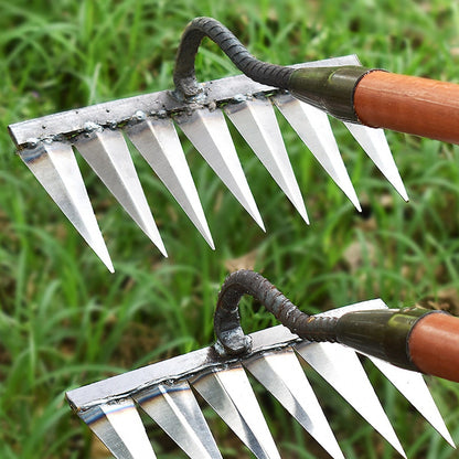 GardenPro – Stahl Unkrautentferner mit Scharfen Zähnen für Effektives Unkrautjäten