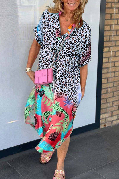 Kaitlyn™ Sommer-Leoparden-Langkleid