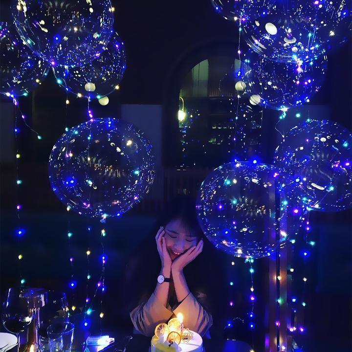GlowFest - Transparente LED Ballons mit lang anhaltenden Lichtern für Partys und Veranstaltungen