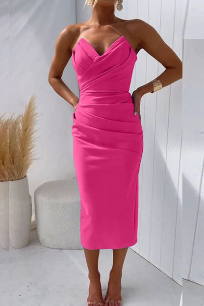 Grazia – Trägerloses Cocktailkleid mit elegantem Rückenschlitz-Design