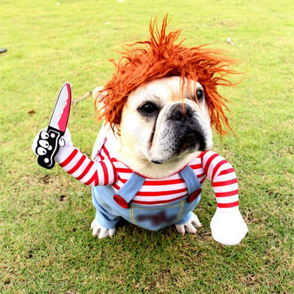 PupPro – Chucky-Hundekostüm für Halloween-Spaß
