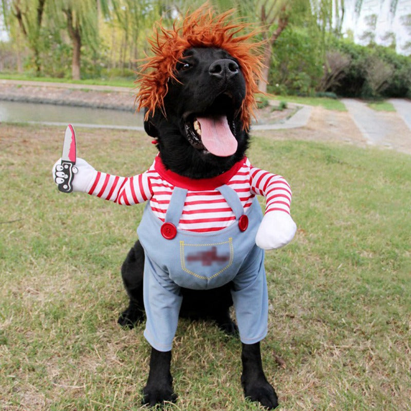 PupPro – Chucky-Hundekostüm für Halloween-Spaß