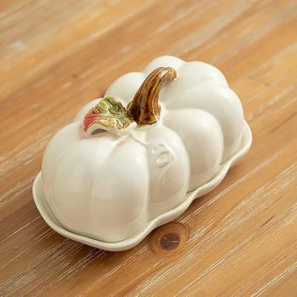 PumpkinWare – Kürbisförmiger Keramikteller mit kunstvollem Design