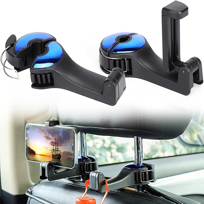 Hooky – 360° drehbarer Auto-Kopfstützen-Organizer für Lebensmittel und Taschen