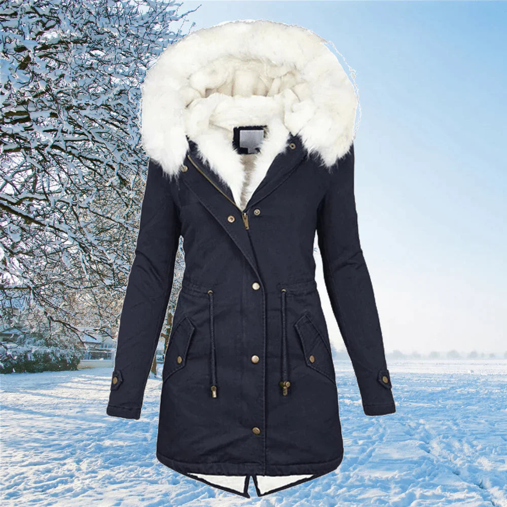 Elsa – Parka Jacke in Übergrößen mit Kapuze und Fellfutter