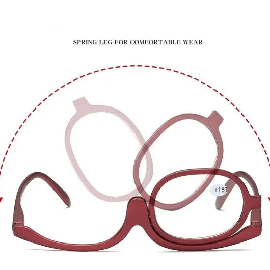 MirrorVue – Schminkbrille mit schwenkbarer Vergrößerungslinse