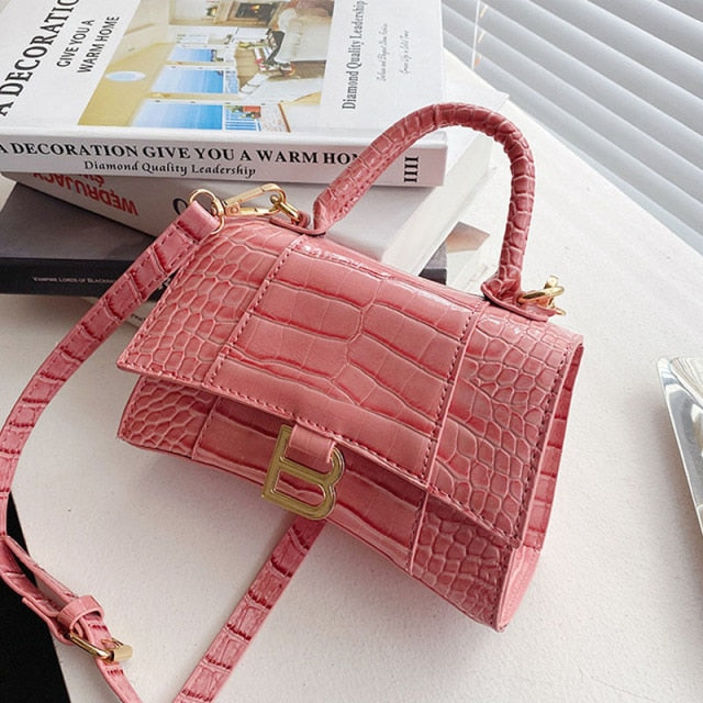 StyleNest – Umhängetasche in Kroko-Optik mit Handytasche