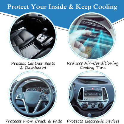 SunShield Pro – Mittlerer Sonnenschutz für die Windschutzscheibe im Autoinnenraum