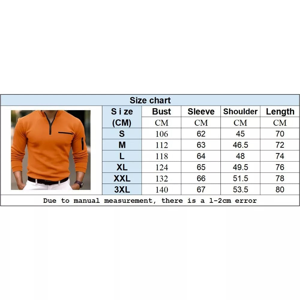 Robin – Slim Fit Langarm-Polo mit Reißverschlussdetails