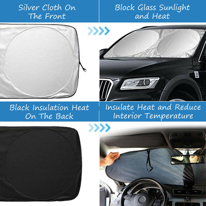 SunShield Pro – Mittlerer Sonnenschutz für die Windschutzscheibe im Autoinnenraum