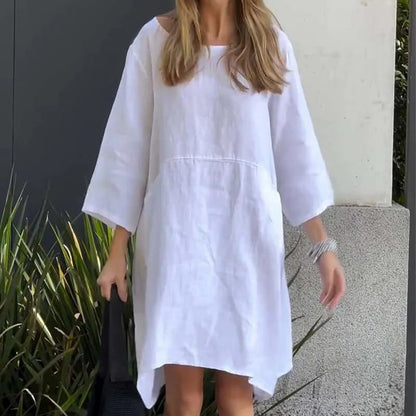 Tina – Lockeres Sommerkleid mit zeitlosem Uni-Design