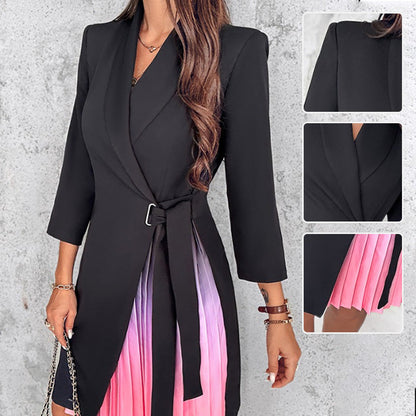 Naomi – Tailliertes Blazerkleid mit Ombre-Farbverlaufsdesign