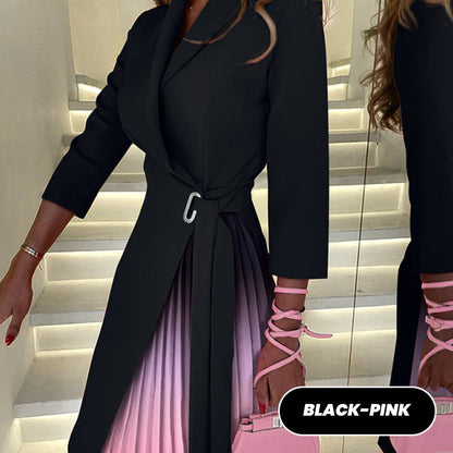 Naomi – Tailliertes Blazerkleid mit Ombre-Farbverlaufsdesign