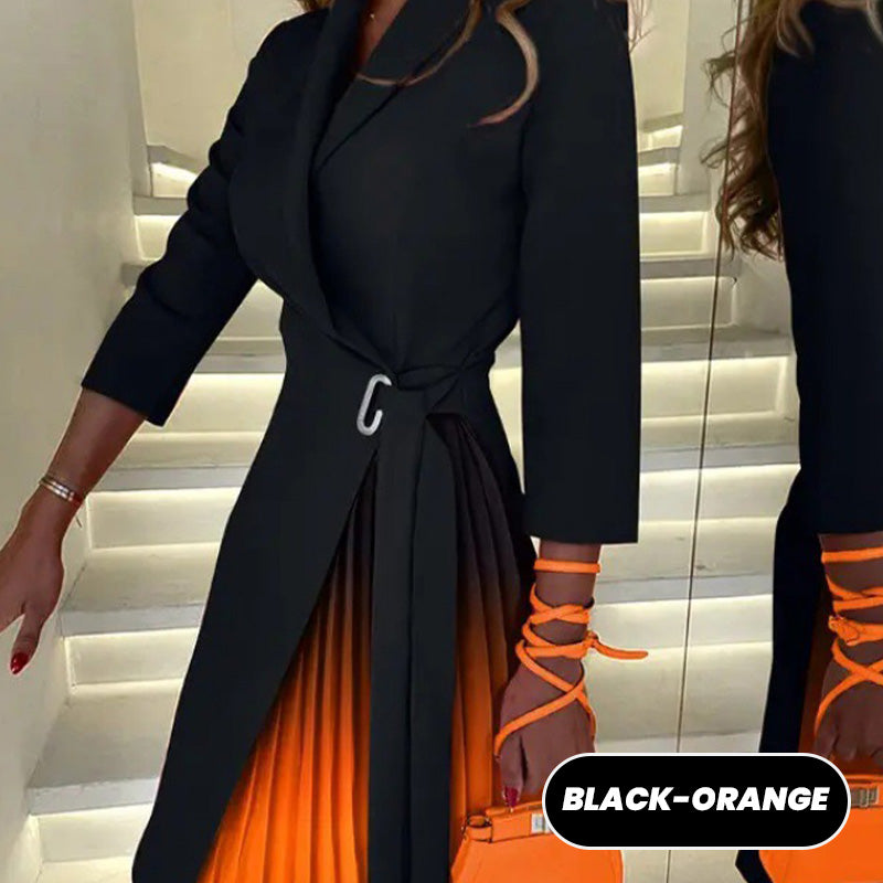 Naomi – Tailliertes Blazerkleid mit Ombre-Farbverlaufsdesign