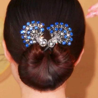 VintaClip – Elegante Pfauen-Haarspange für stilvolle Frisuren | 1+1 Gratis