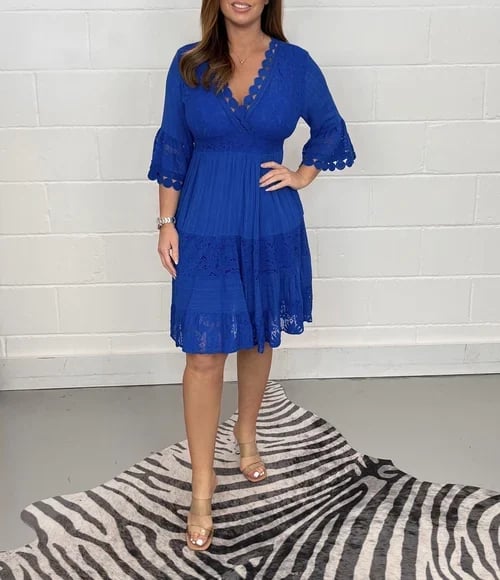 Harper – Besticktes Spitzenkleid im eleganten Casual-Stil
