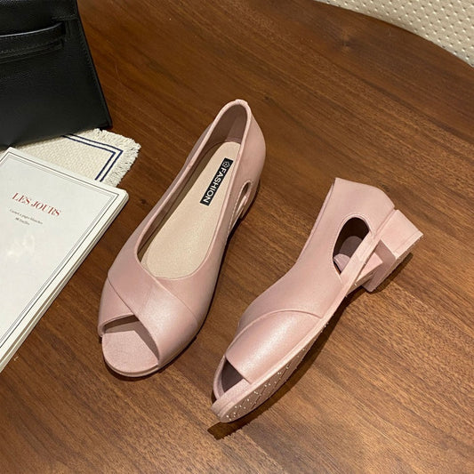 Luisa – Offene Schuhe mit dickem Absatz für stilvollen Komfort im Alltag