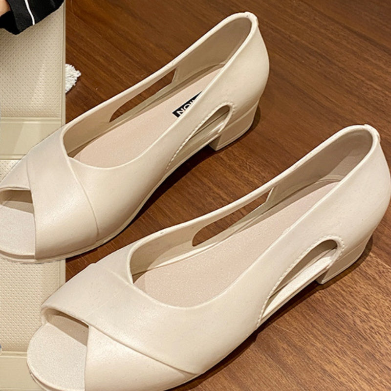 Luisa – Offene Schuhe mit dickem Absatz für stilvollen Komfort im Alltag