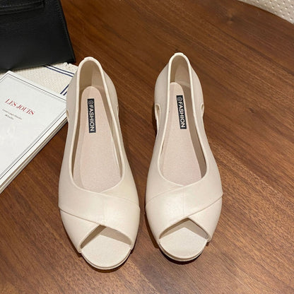 Luisa – Offene Schuhe mit dickem Absatz für stilvollen Komfort im Alltag