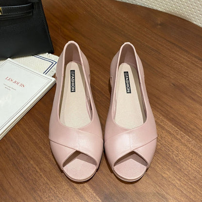 Luisa – Offene Schuhe mit dickem Absatz für stilvollen Komfort im Alltag